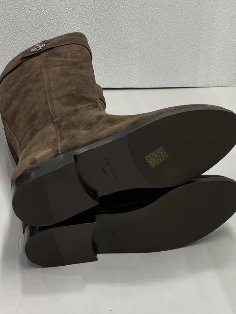 NEW Tory Burch Turnlock Heeled Ankle Boot Women's 10 Dark Cocoa
